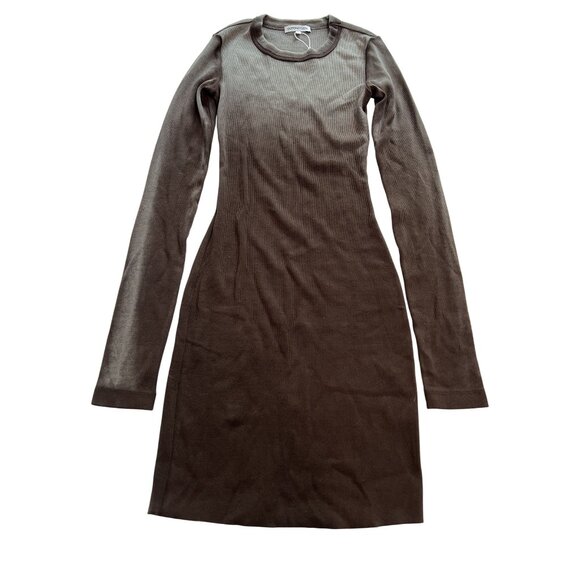 Cotton Citizen Verona Crewneck Mini Dress in Chocolate Cast - Picture 1 of 4